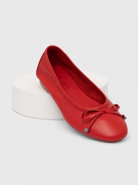 Bőr balerina cipők Answear Lab piros