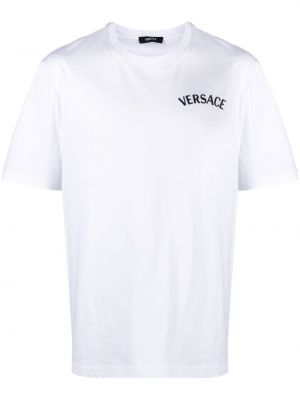 Памучна тениска Versace бяло