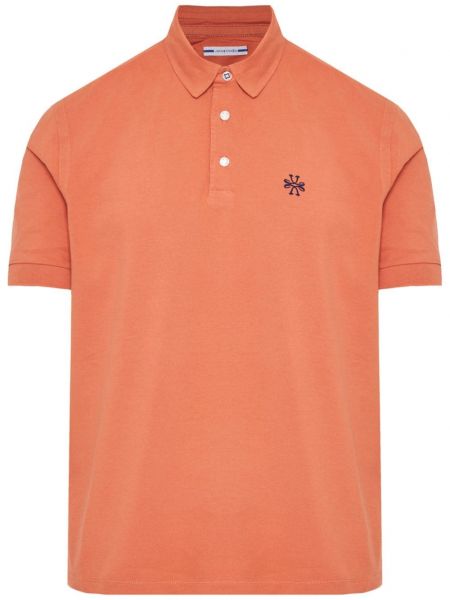 Siuvinėtas polo marškinėliai Jacob Cohën oranžinė