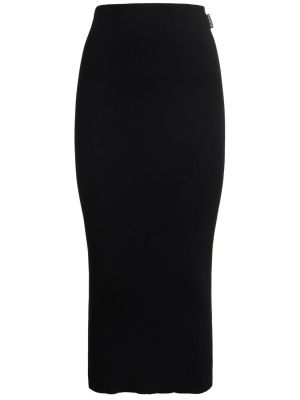 Bavlnená midi sukňa Balenciaga čierna
