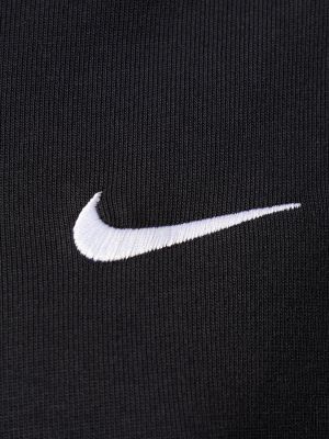 Hanorac cu glugă din bumbac oversize Nike negru