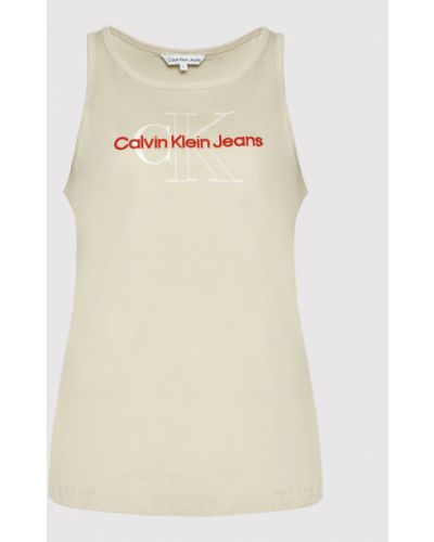 Calvin Klein Jeans Plus Felső J20J218914 Bézs Regular Fit
