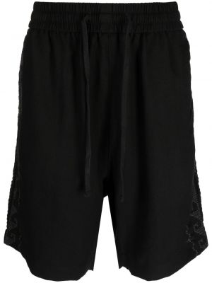 Pantaloni scurți cu broderie Five Cm negru