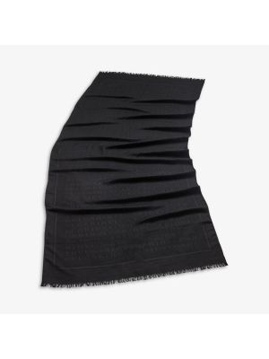 Шелковый шерстяной шарф Bvlgari черный