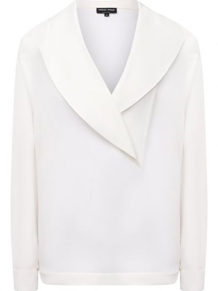 Шелковая блузка Giorgio Armani белая