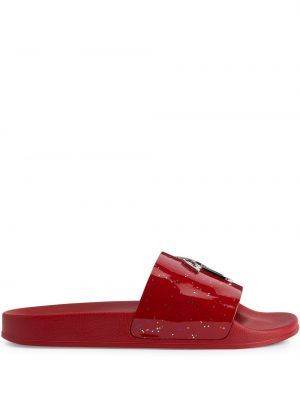 Кожени ниски обувки от лакирана кожа Giuseppe Zanotti червено