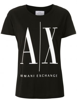T-shirt à imprimé Armani Exchange noir
