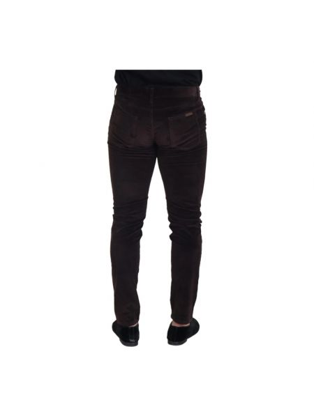 Pantalones slim fit Dolce & Gabbana marrón
