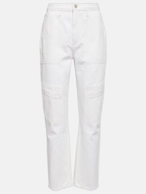 Карго панталони с висока талия Agolde бяло