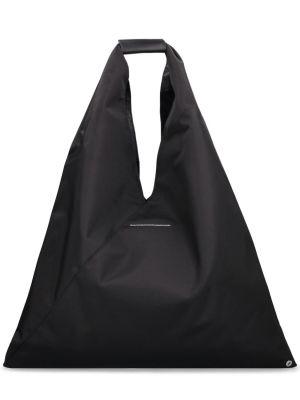 Νάιλον τσάντα shopper με τσέπες Mm6 Maison Margiela μαύρο