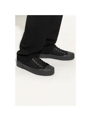 Zapatillas con cordones de algodón Jil Sander negro