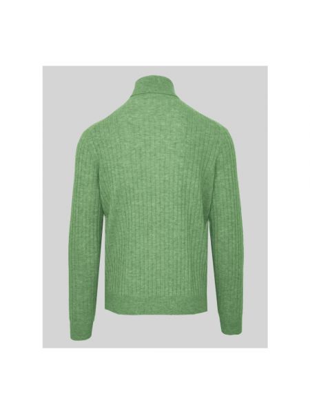 Jersey cuello alto de cachemir con cuello alto de tela jersey Malo verde
