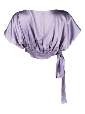 Satynowa bluzka Concepto fioletowa