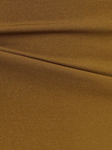 Džersis midi sijonas aukštu liemeniu iš viskozės Alexandre Vauthier ruda