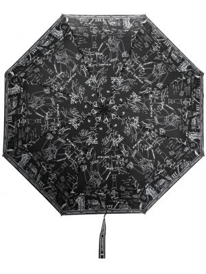 Parasol z nadrukiem Karl Lagerfeld czarny
