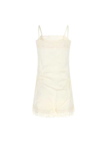 Satynowa sukienka mini Maison Margiela biała