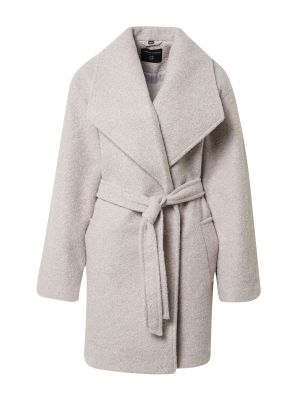 Jednofarebný klasický priliehavý kabát Dorothy Perkins - sivá