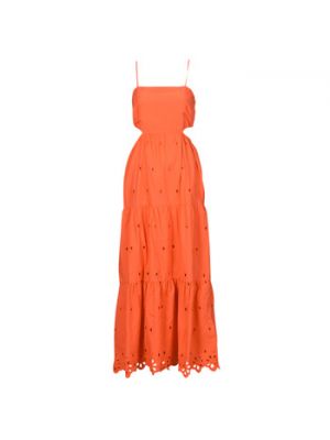 Sukienka długa Desigual pomarańczowa