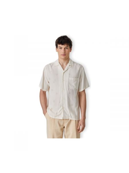Koszula w grochy z długim rękawem z modalu Portuguese Flannel biała
