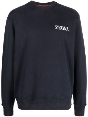 Raštuotas džemperis Zegna mėlyna