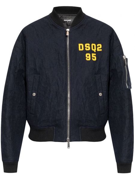 Işlemeli bomber ceket Dsquared2 mavi