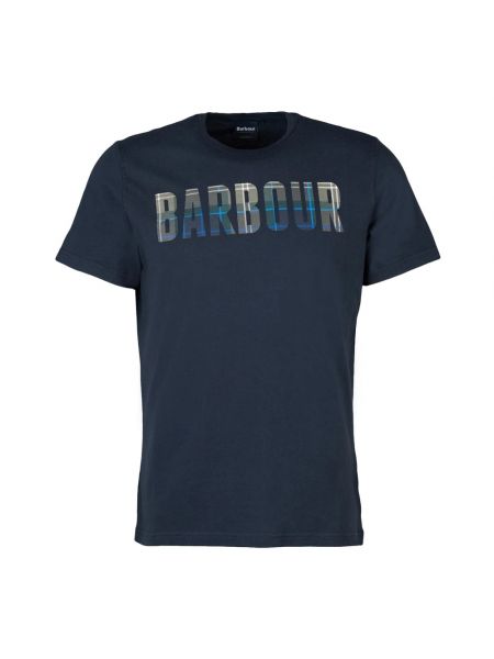 Karierte t-shirt Barbour blau
