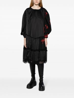 Kleid mit schleife aus baumwoll Simone Rocha schwarz