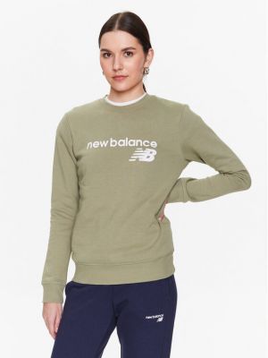 Laza szabású pulóver New Balance zöld