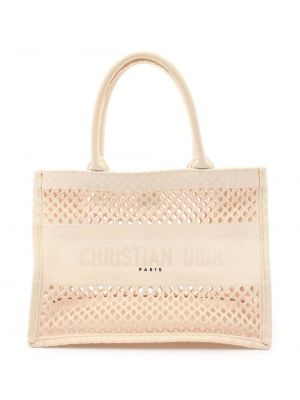 Τσάντα shopper Christian Dior μπεζ