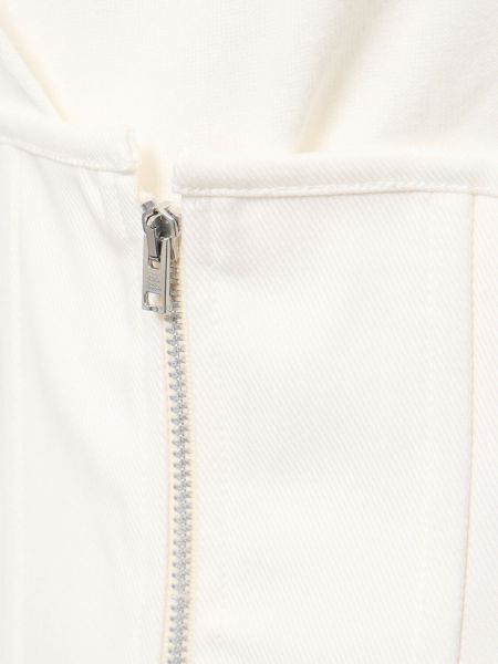 Robe en coton asymétrique Acne Studios blanc