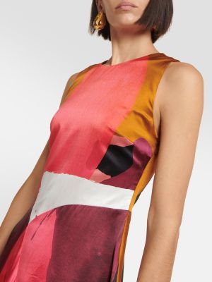 Μεταξωτή σατέν μάξι φόρεμα με σχέδιο Roksanda