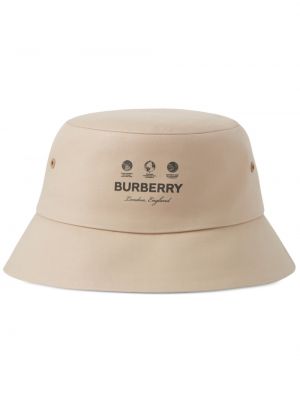 Raštuotas kepurė Burberry smėlinė