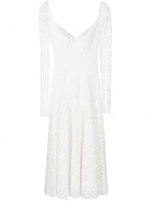 Μίντι φόρεμα με δαντέλα Anouki λευκό