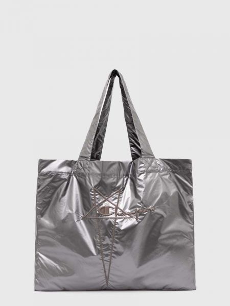 Υφασμάτινη τσάντα Rick Owens Drkshdw ασημί