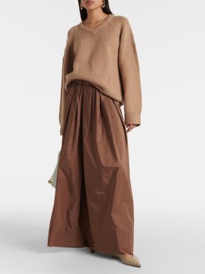 Falda larga plisada 's Max Mara marrón