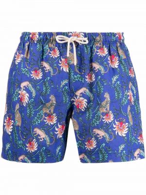 Kratke hlače s cvjetnim printom Peninsula Swimwear plava