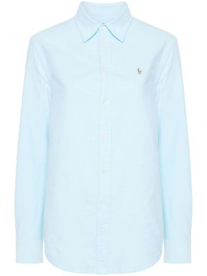 Medvilninis siuvinėtas medvilninis polo marškinėliai Polo Ralph Lauren