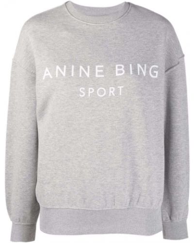 Sudadera con cuello redondo de cuello redondo Anine Bing gris