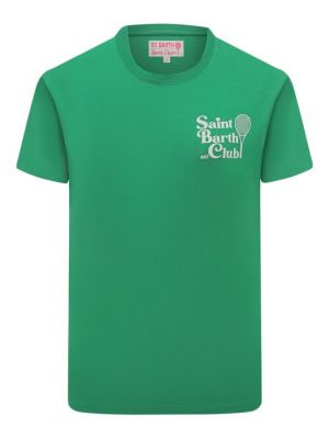 Хлопковая футболка Mc2 Saint Barth зеленая