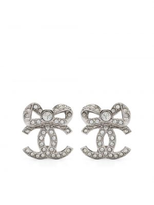 Σκουλαρίκια με πετραδάκια Chanel Pre-owned ασημί