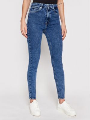 Jeans skinny taille haute Calvin Klein Jeans bleu