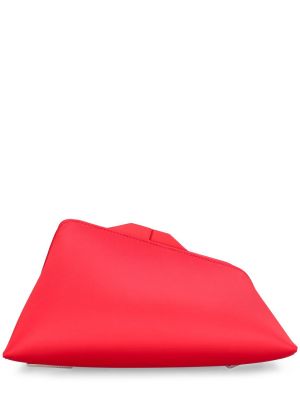 Dabīgās ādas satīna clutch somiņa The Attico sarkans