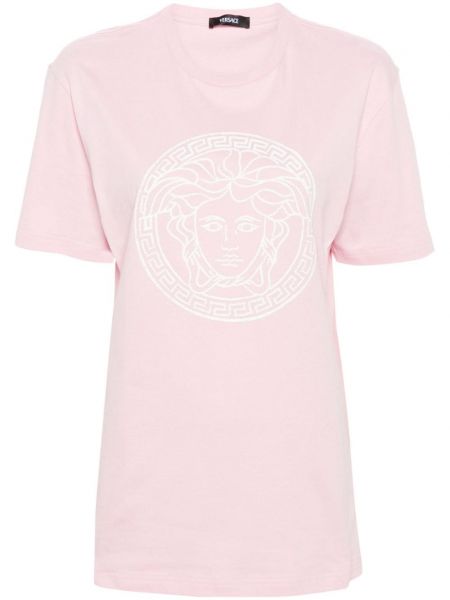 Majica s printom Versace ružičasta