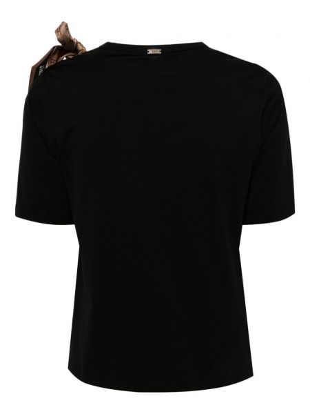 T-krekls ar apaļu kakla izgriezumu Herno melns