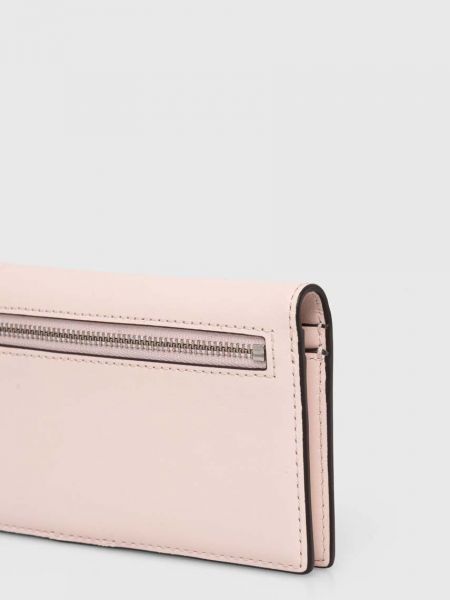 Kožni novčanik Lauren Ralph Lauren ružičasta