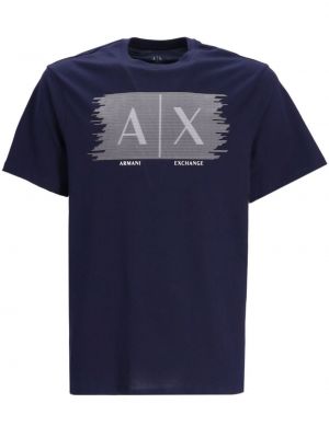 T-shirt con stampa Armani Exchange blu