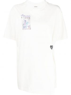 T-shirt med drapering Musium Div. vit