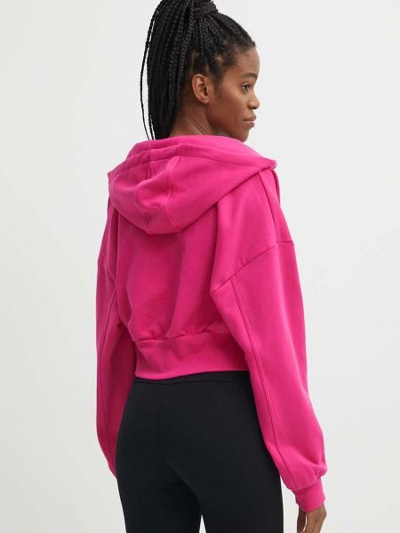 Bluză cu fermoar cu glugă Adidas By Stella Mccartney roz
