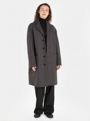 Vlněný kabát Calvin Klein šedý