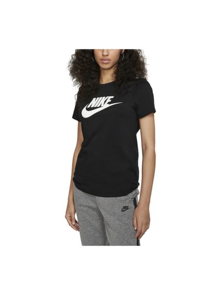 T-shirt aus baumwoll mit kurzen ärmeln Nike Schwarz